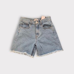 High rise jean shorts